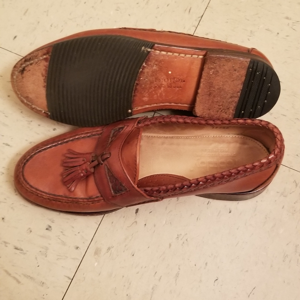 FOOTJOY HAND SEWN LEATHER LOAFERS MADE IN USA SIZE 8 GOOD CONDITION HIGH QUALITY - Picture 4 of 5